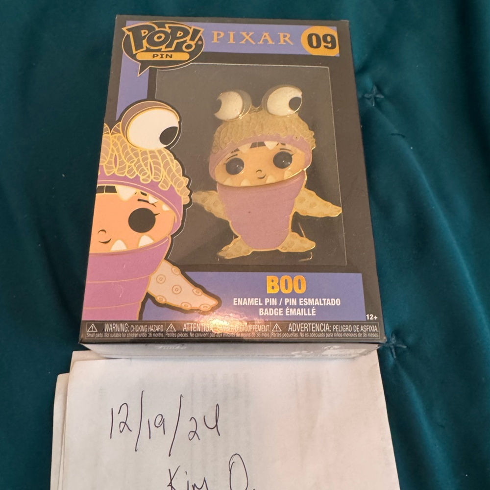 Funko POP! BOO large enamel pin disney Pixar 09 new NIB wrapped